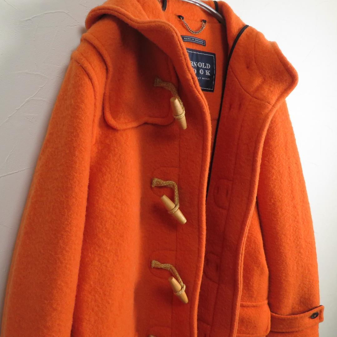 HARNOLD BROOK ダッフルコート 英国製 40 L オレンジ ウール