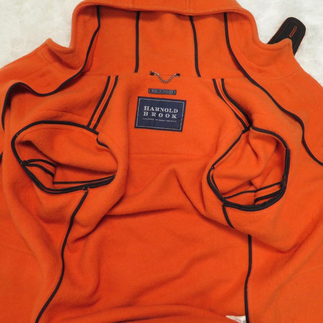 HARNOLD BROOK ダッフルコート 英国製 40 L オレンジ ウール
