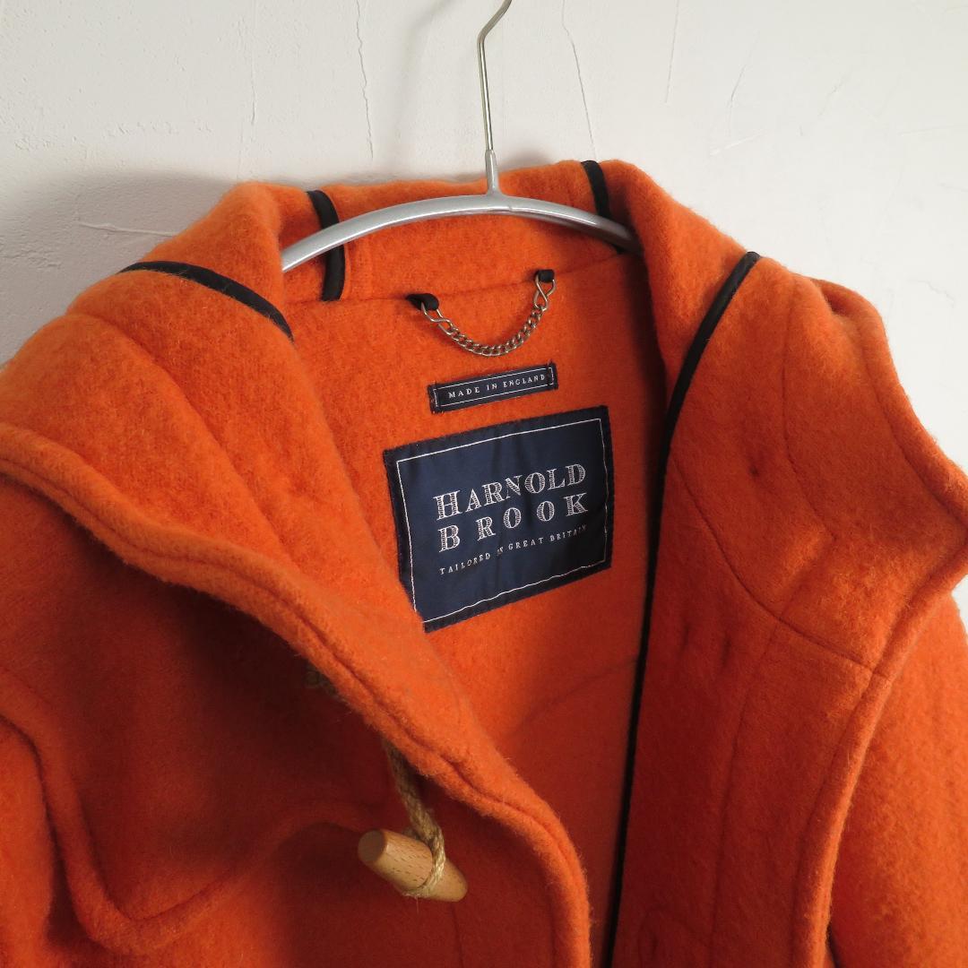 HARNOLD BROOK ダッフルコート 英国製 40 L オレンジ ウール