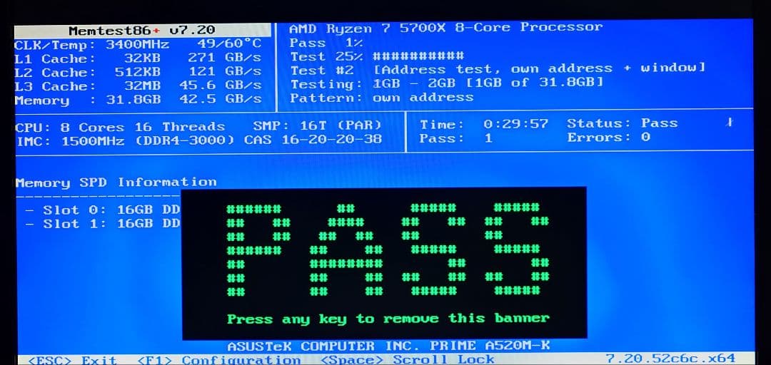 Corsair RGB DDR4 16×2 32GB 3000MHz　動作確認済