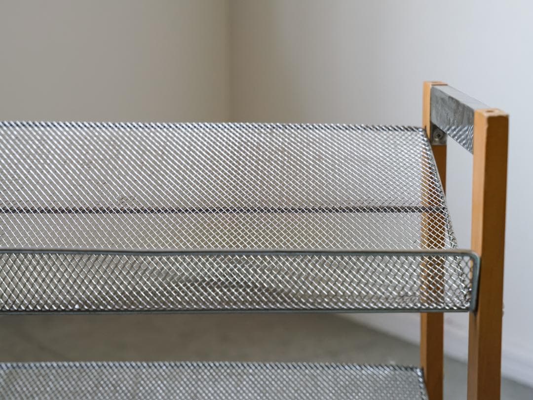 ヴィンテージ エキスパンドメタル マガジンラック/シューズラック 収納