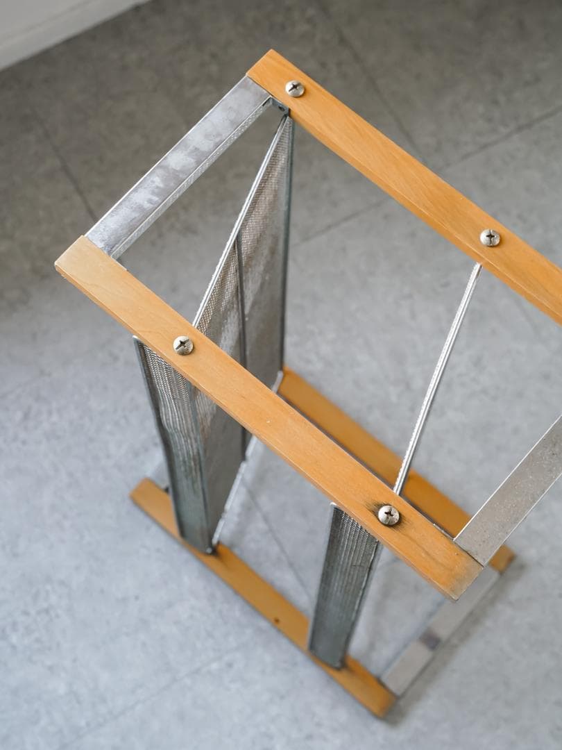 ヴィンテージ エキスパンドメタル マガジンラック/シューズラック 収納