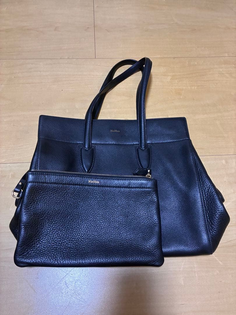 【美品】Max Mara レザービジネスバッグ