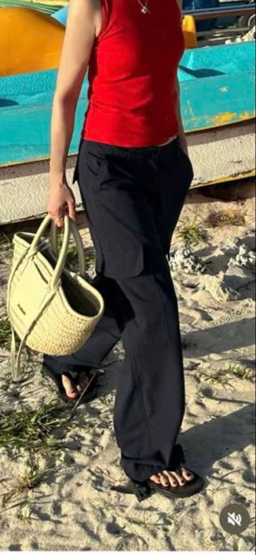 ok.soon ローライズカーゴパンツ ネイビー 2