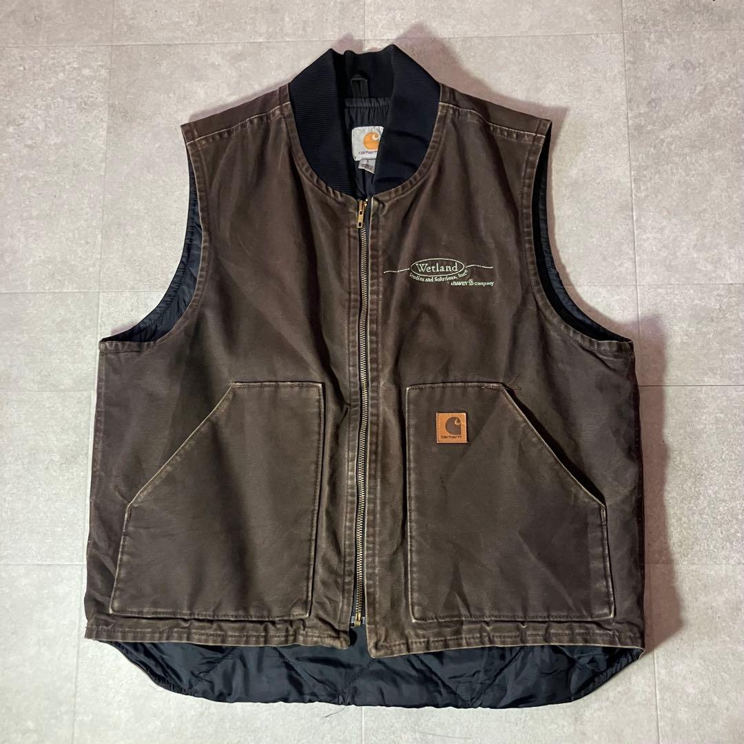 Carhartt DUCK コットンダック地 ベスト/L/メキシコ製