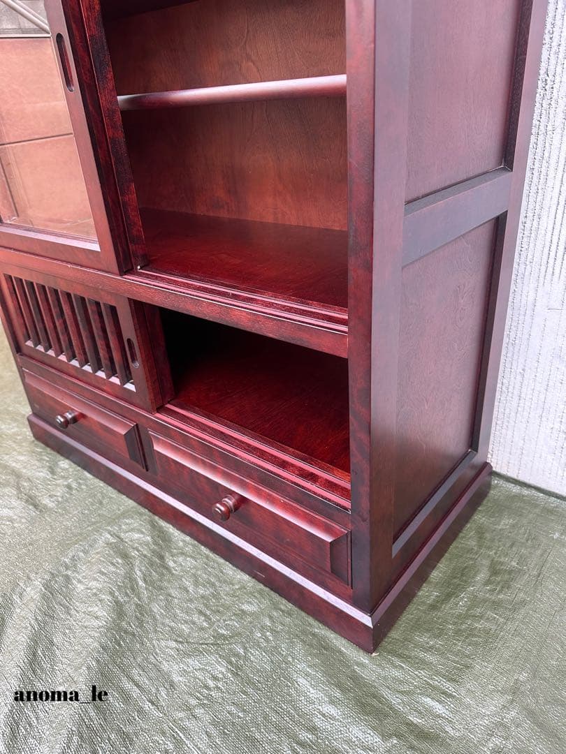 【茶箪笥】民芸家具　和家具　水屋箪笥　収納棚　飾り棚　引戸　和モダン◎