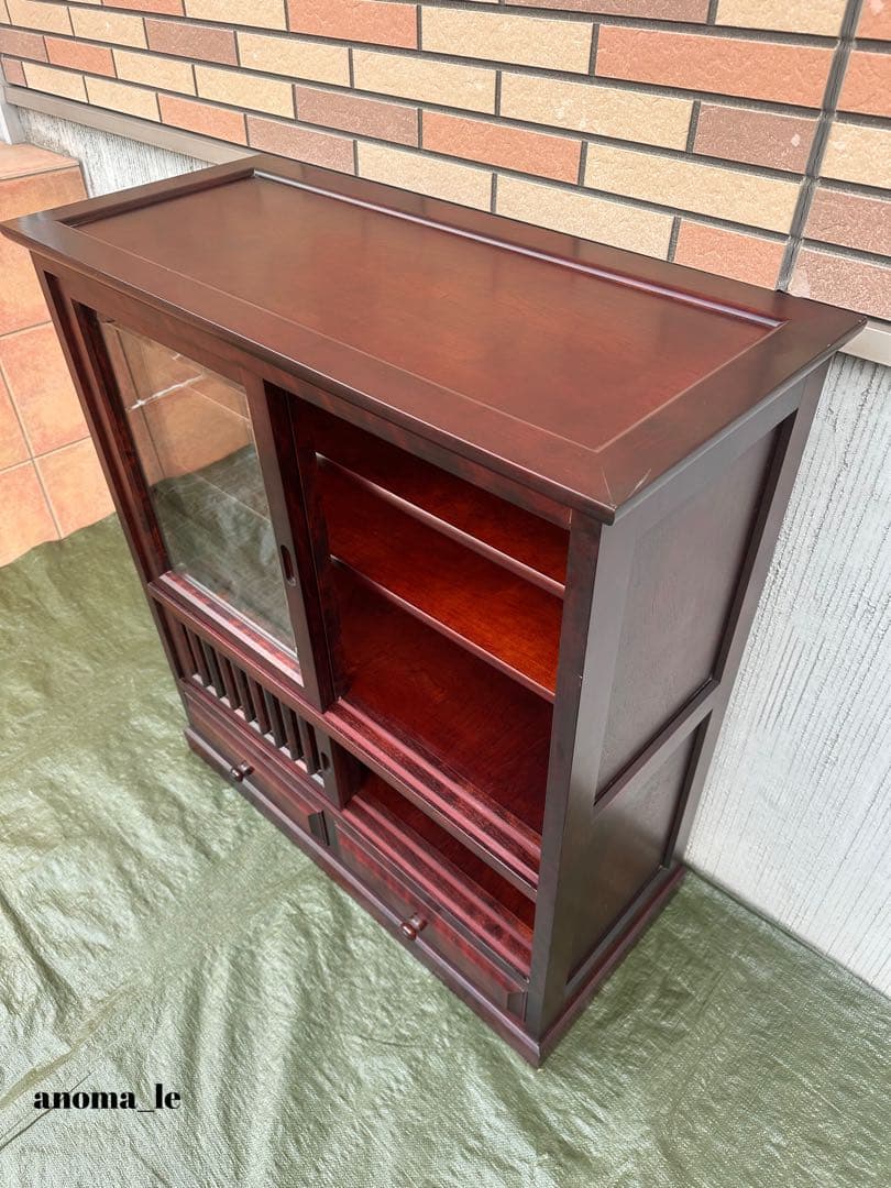 【茶箪笥】民芸家具　和家具　水屋箪笥　収納棚　飾り棚　引戸　和モダン◎