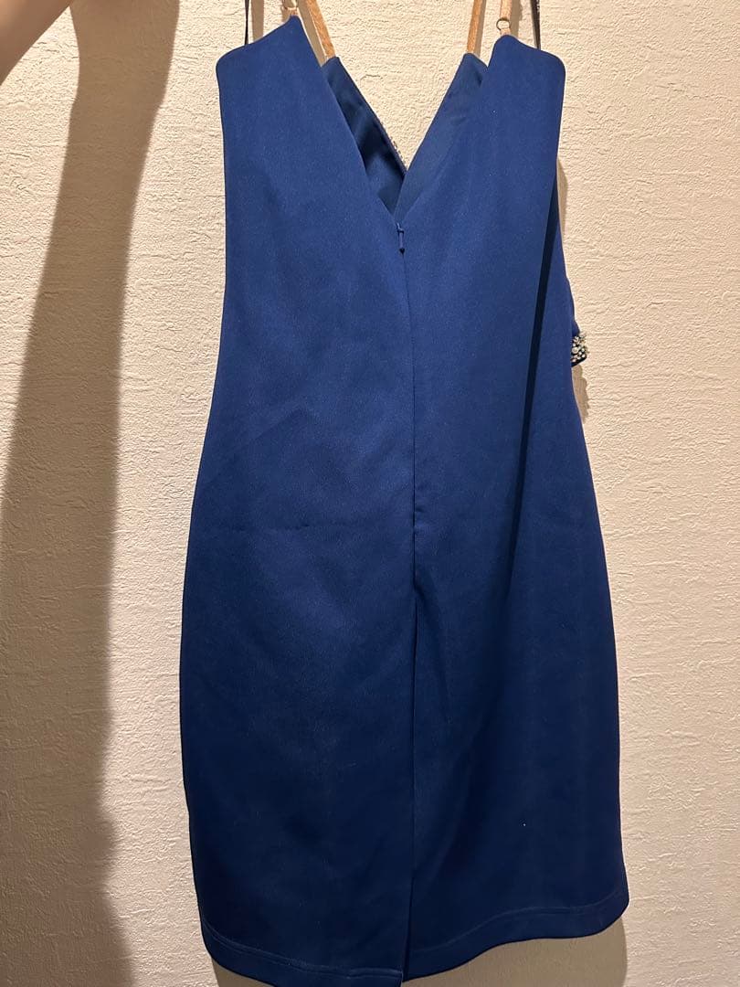 アッパービジュー＆ウエストカットアウトミニドレス(ブルー/AngelR)