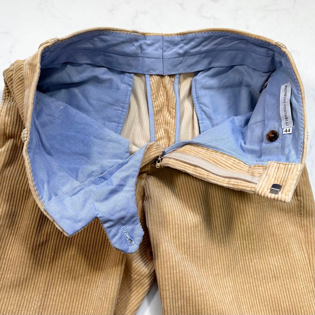 極美品 M相当◎ブルネロクチネリ コーデュロイパンツ メンズ 秋冬 ブラウン44