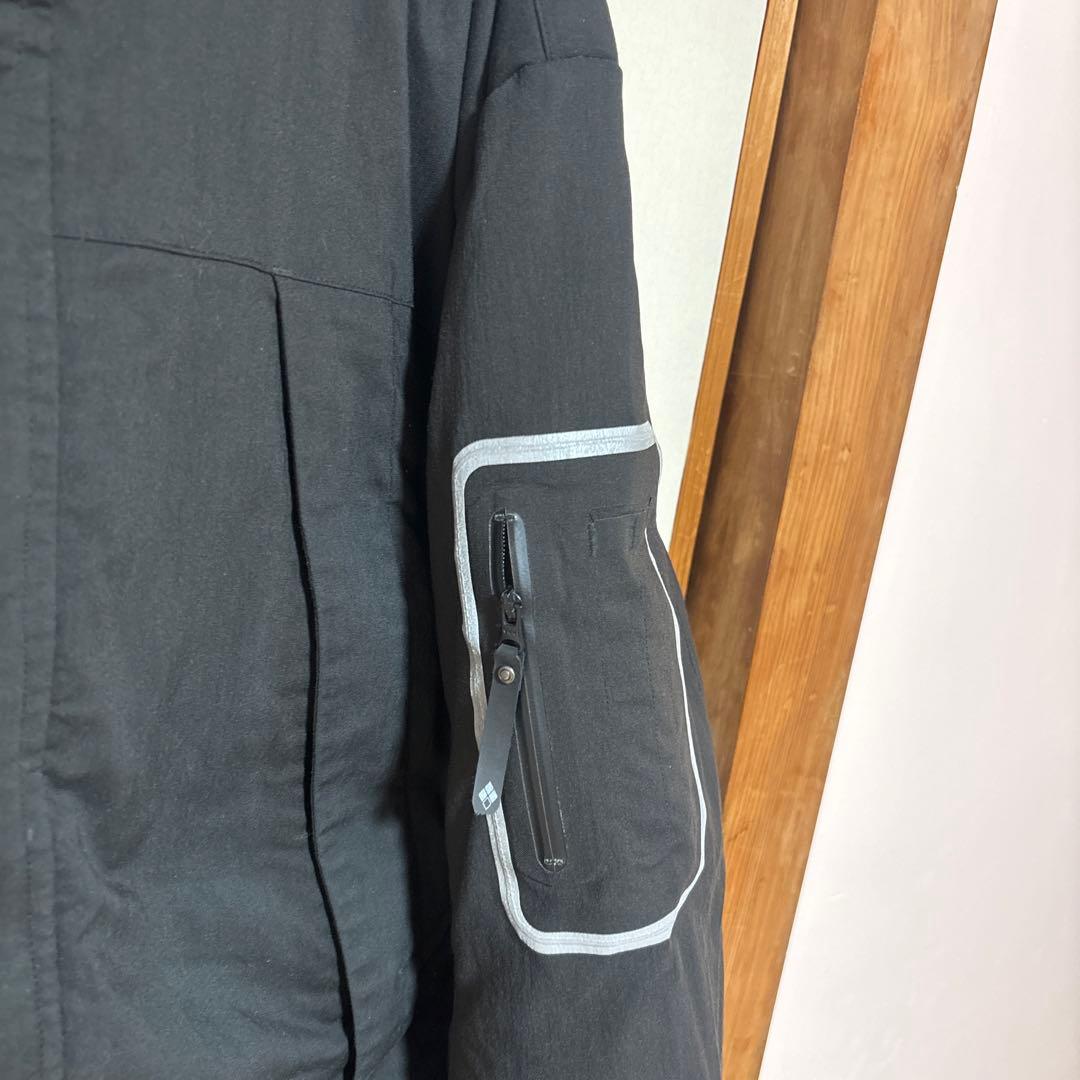 【美品】MONT-BELL モンベル フードダウンジャケット ロング丈 L 黒