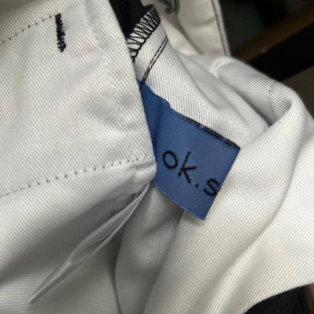 ok.soon×Dickies ブラック ワイドチノ