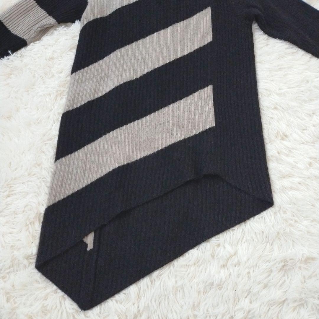 ISSEY MIYAKE イッセイミヤケ 長袖 チュニック ブラック×グレー