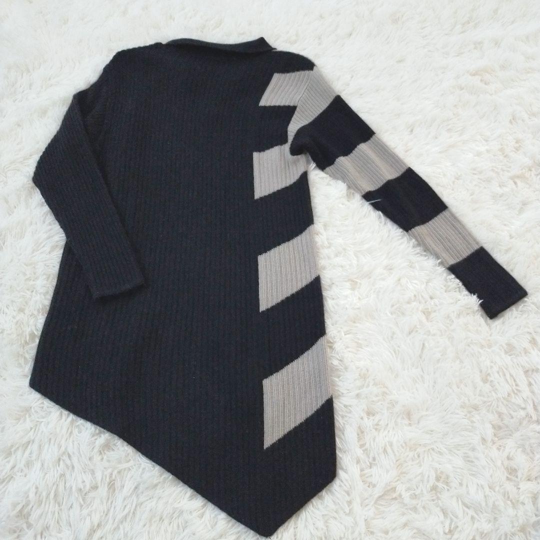 ISSEY MIYAKE イッセイミヤケ 長袖 チュニック ブラック×グレー