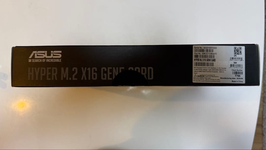 拡張カード ASUS HYPER M.2 X16 GEN5 CARD