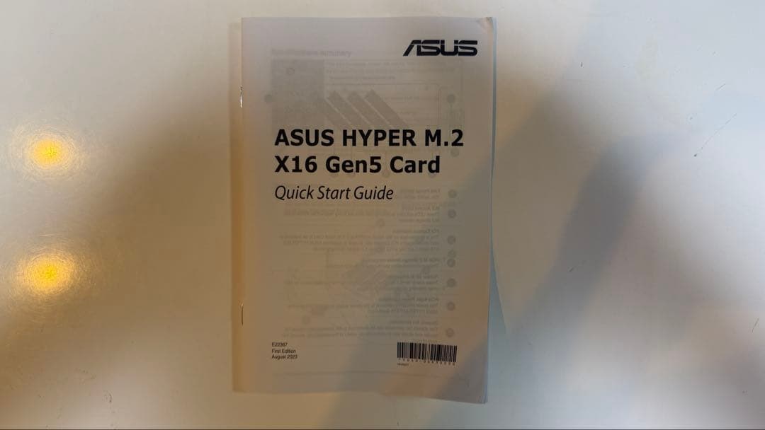拡張カード ASUS HYPER M.2 X16 GEN5 CARD
