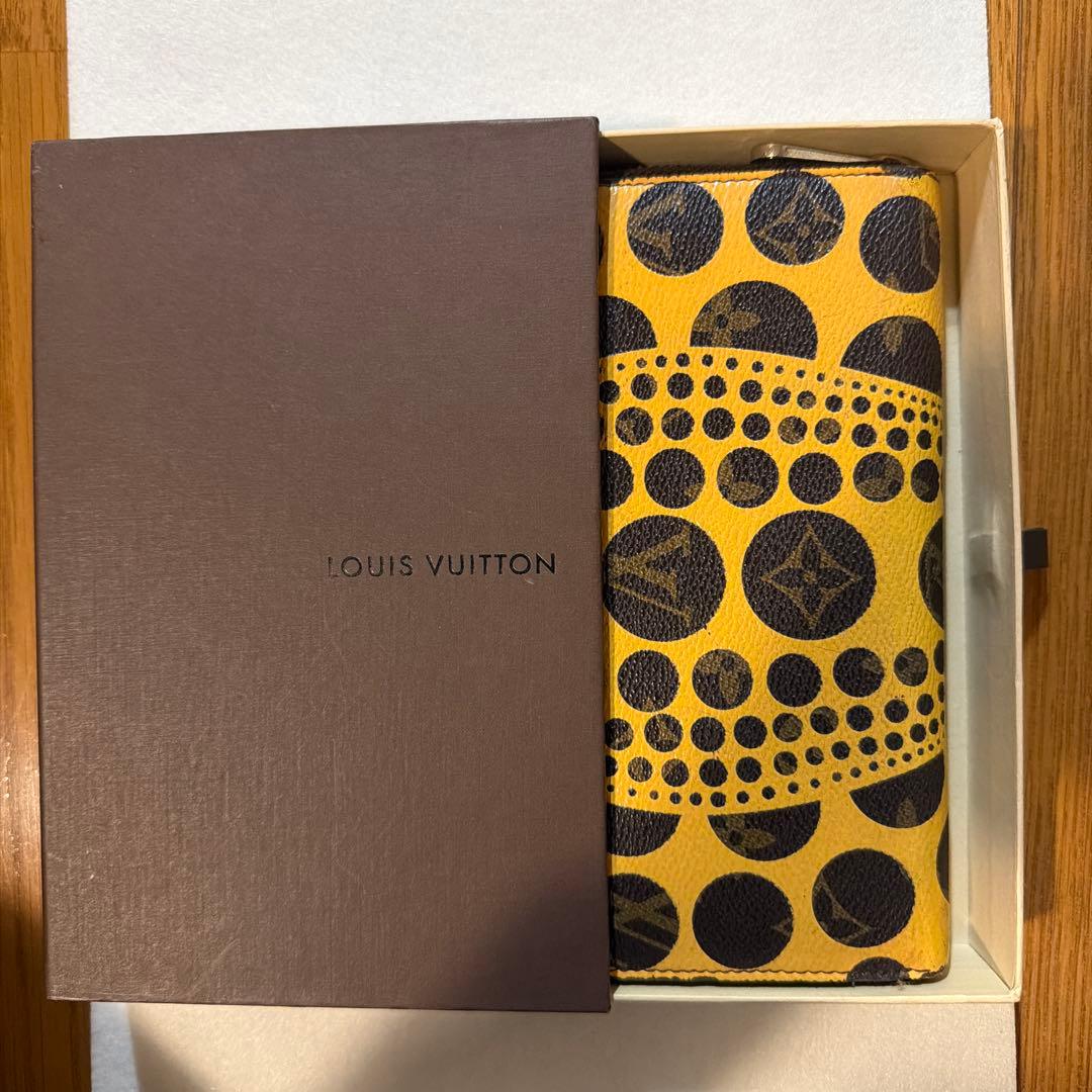 【レア】Louis Vuitton 草間彌生 長財布 パンプキンドット 箱付き