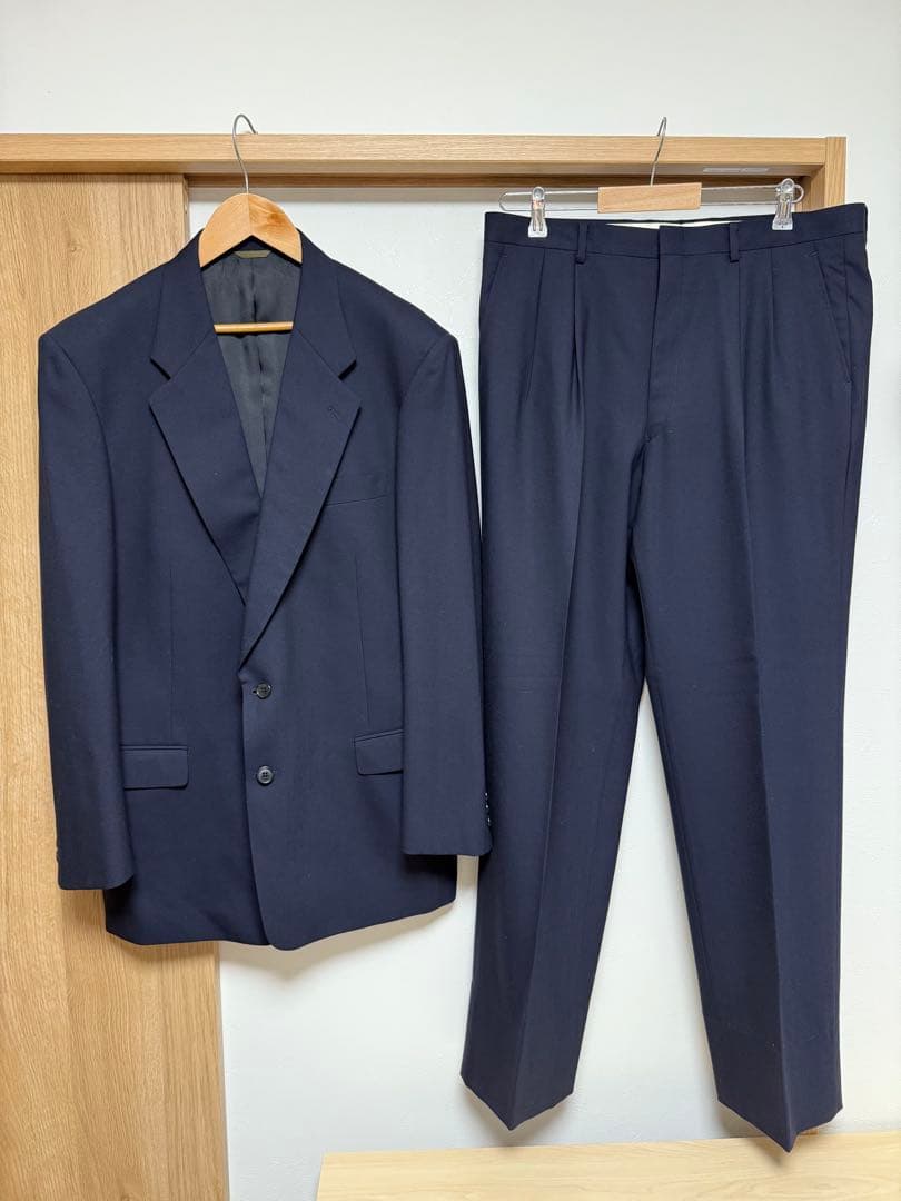 美品　ダーバン　スーツセットアップ　ネイビー　XL AB7 ウール100%