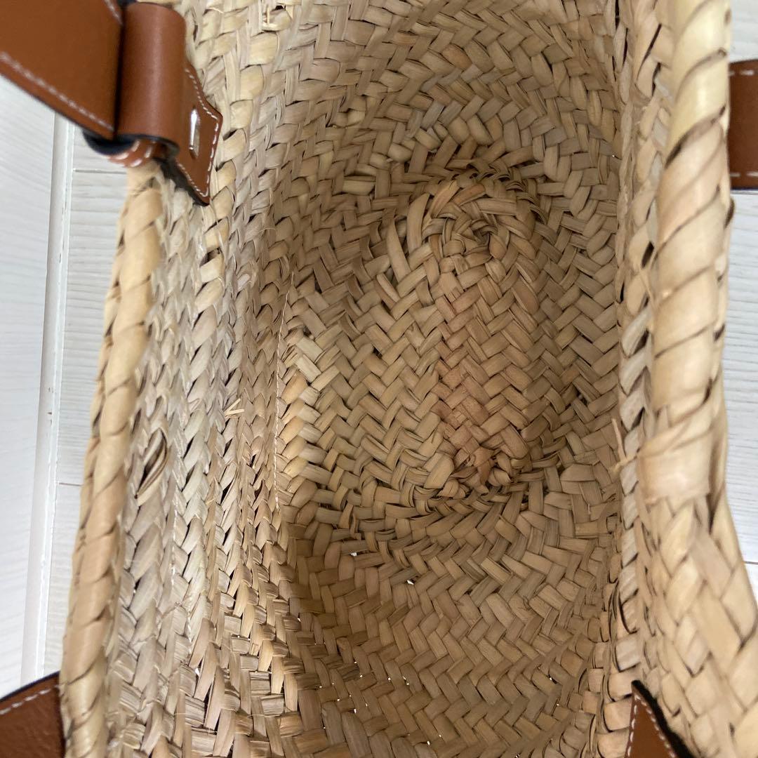 こりこー　LOEWE かごバッグ ブラウンハンドル