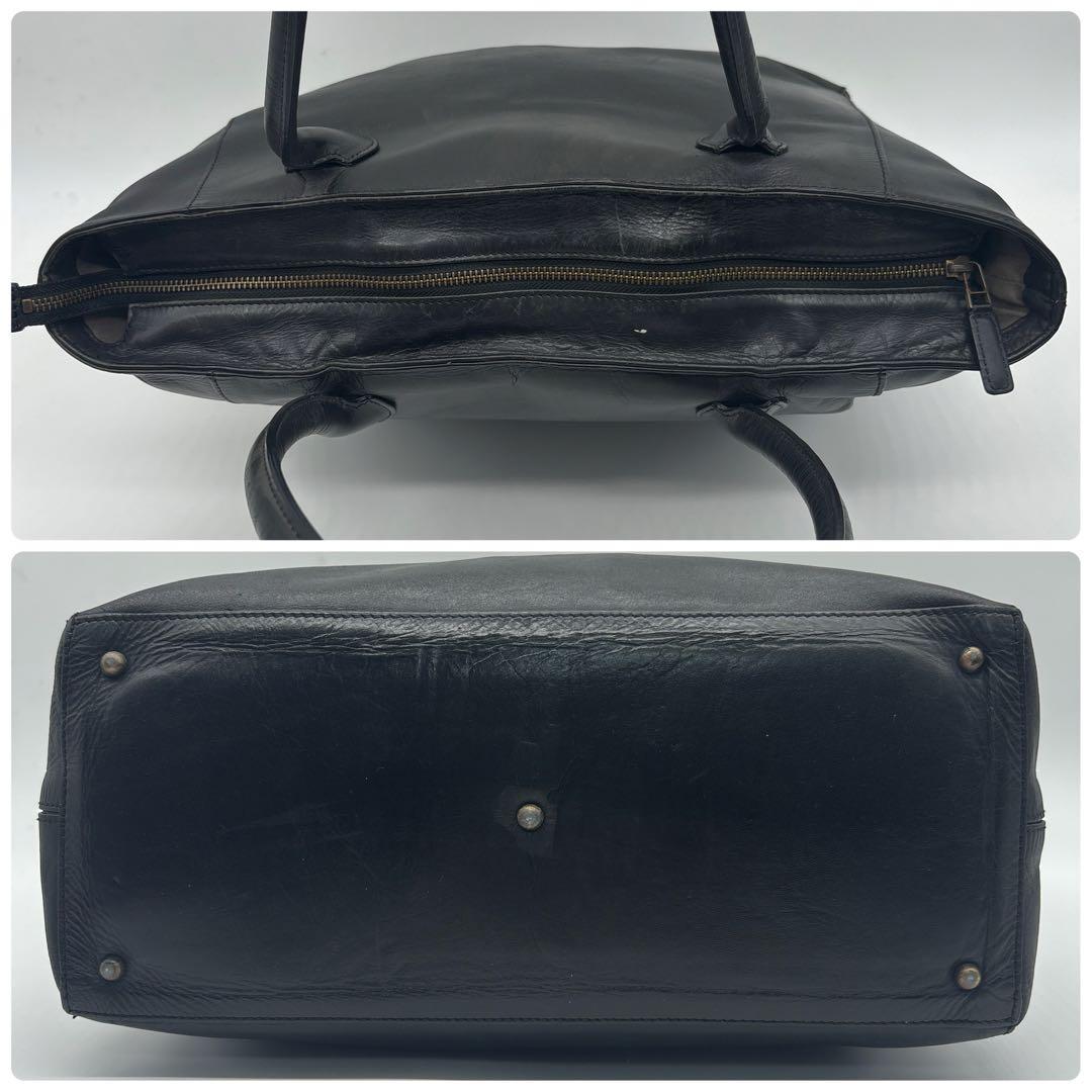 美品MOTHERHOUSE ブラック レザー トートバッグ