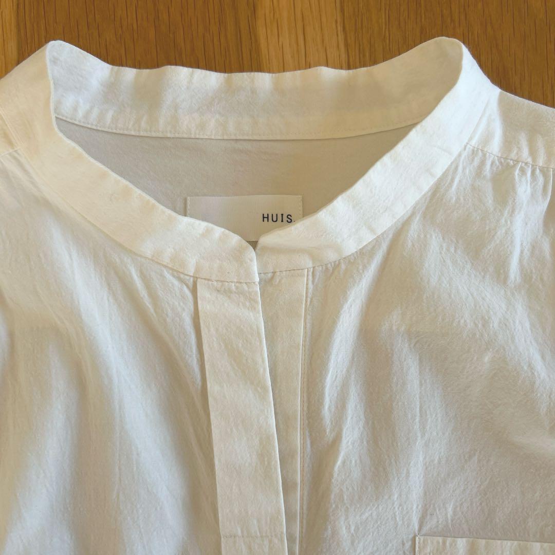 ルナ様　HUIS 遠州織物 バンドカラー ギャザー　シャツ