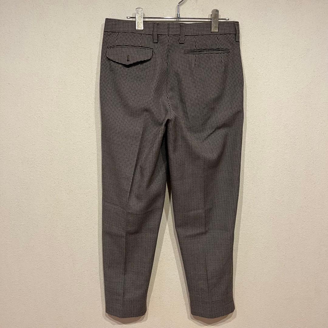 【美品】kolor 21ss 千鳥格子柄 デザイン ウール スラックス パンツ