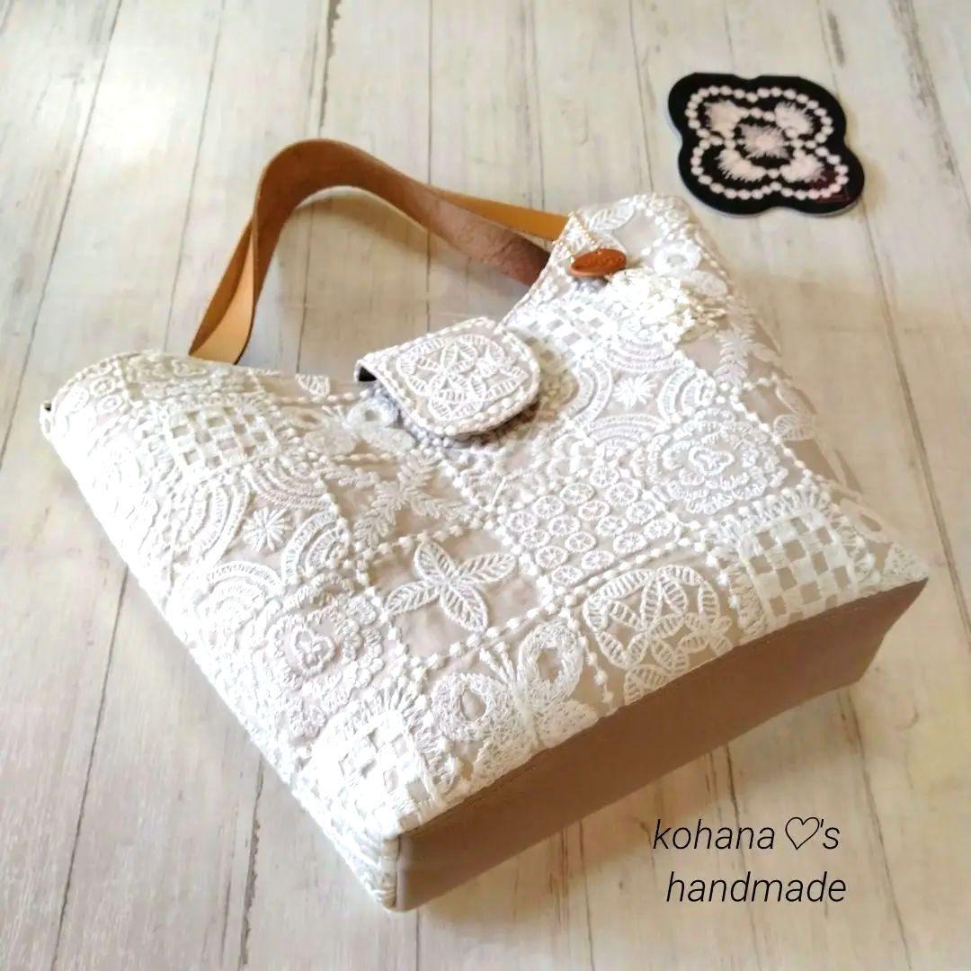 ハンドメイド ஐ..タブ付きトートバッグ ∂б ミナペルホネン ⚮̈