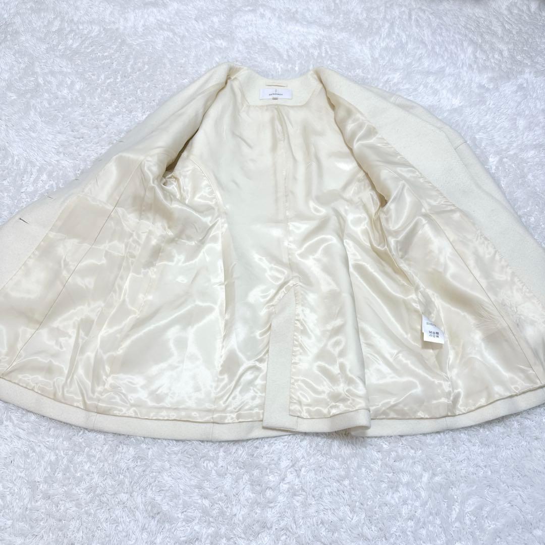 お値下げ✨AKIRA NAKA アキラナカ ノーカラー ウール コート