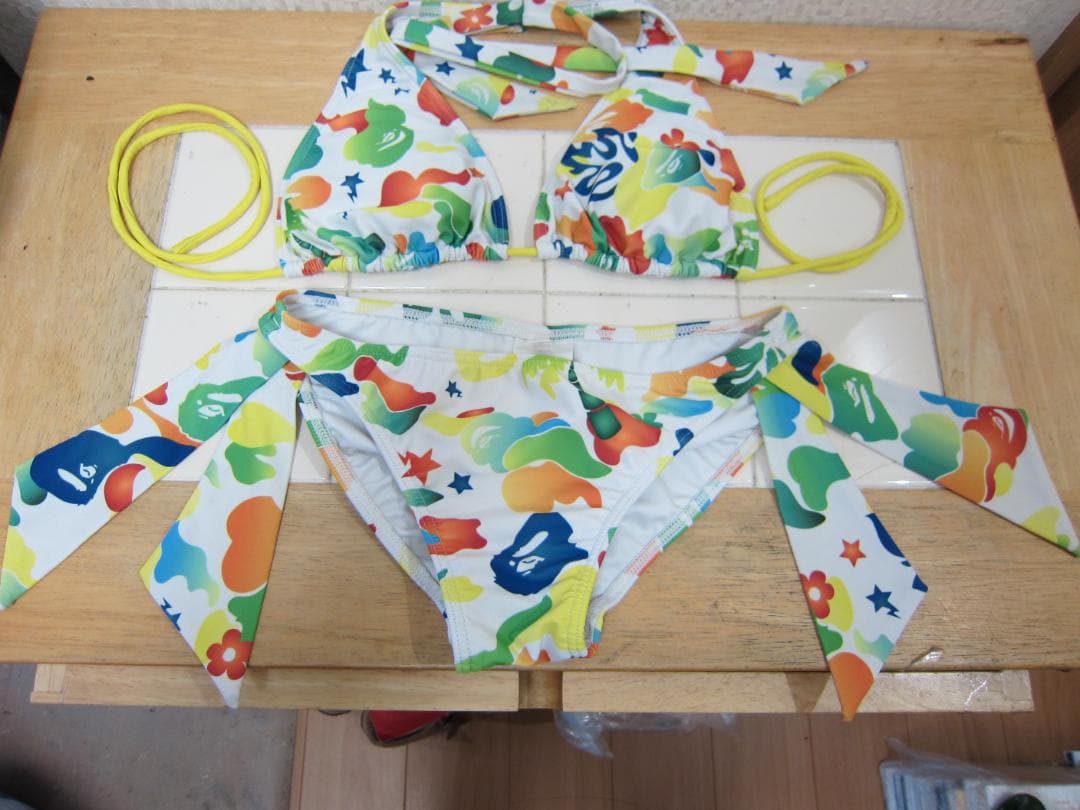 a bathing ape ビキニ XS 白カモフラ 水着 エイプ 日本製