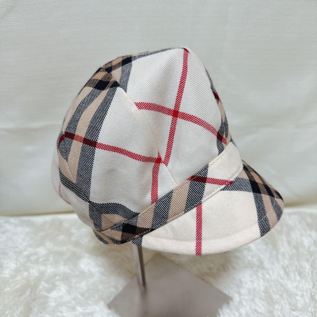 BURBERRY　バーバリーブルーレーベル　メガチェックキャスケット帽子