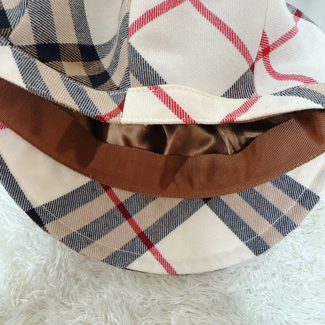 BURBERRY　バーバリーブルーレーベル　メガチェックキャスケット帽子