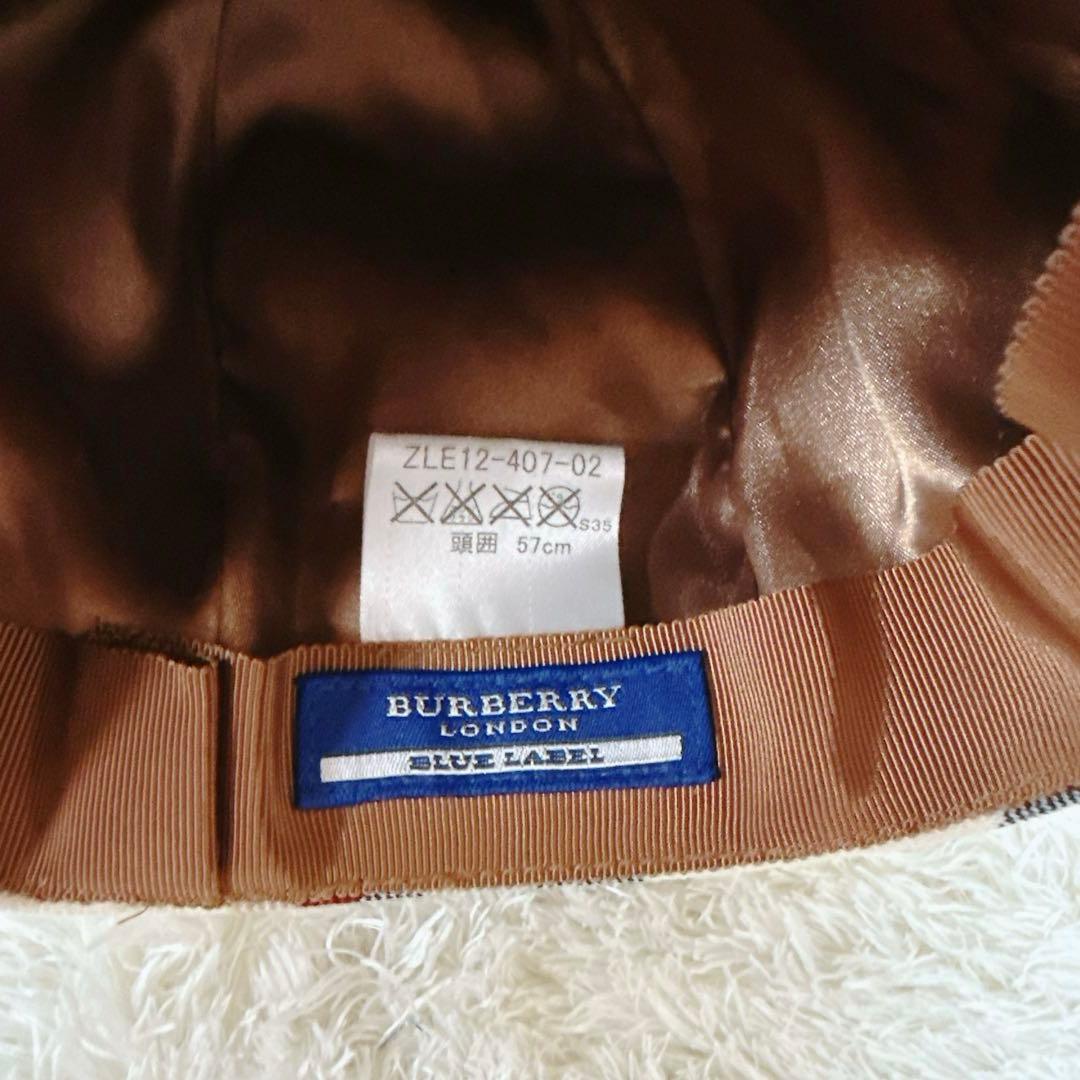BURBERRY　バーバリーブルーレーベル　メガチェックキャスケット帽子
