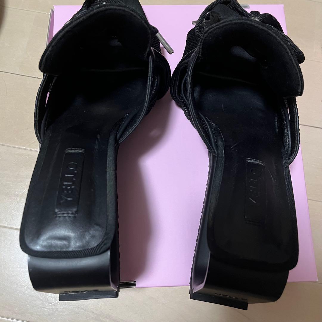 TANK DEFORMED WEDGE SANDALS Lサイズ YELLO