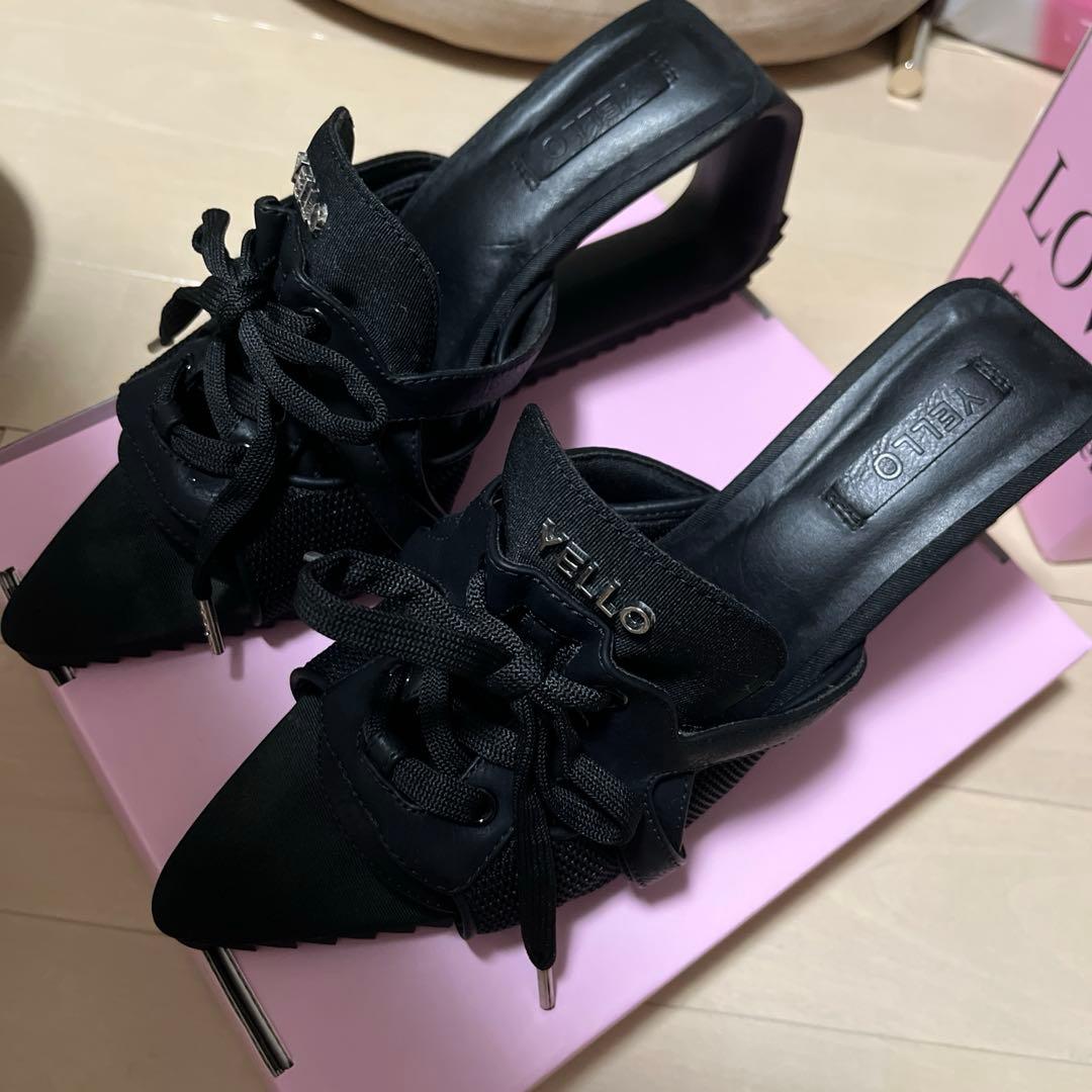 TANK DEFORMED WEDGE SANDALS Lサイズ YELLO