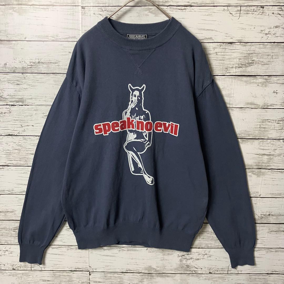 【超人気アイテム】ヒステリックグラマー ヒスガールプリント コットンニット L