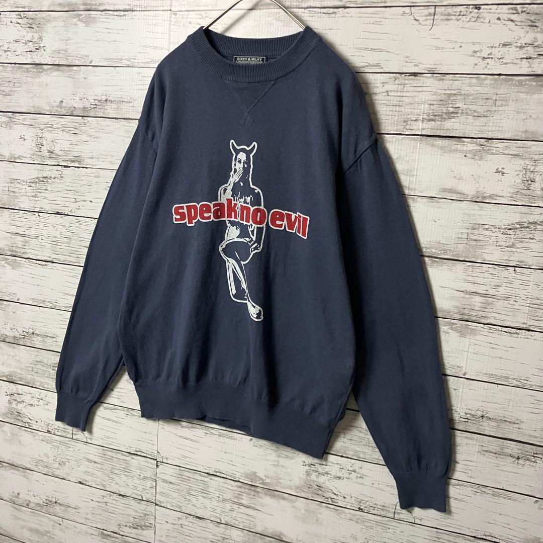 【超人気アイテム】ヒステリックグラマー ヒスガールプリント コットンニット L