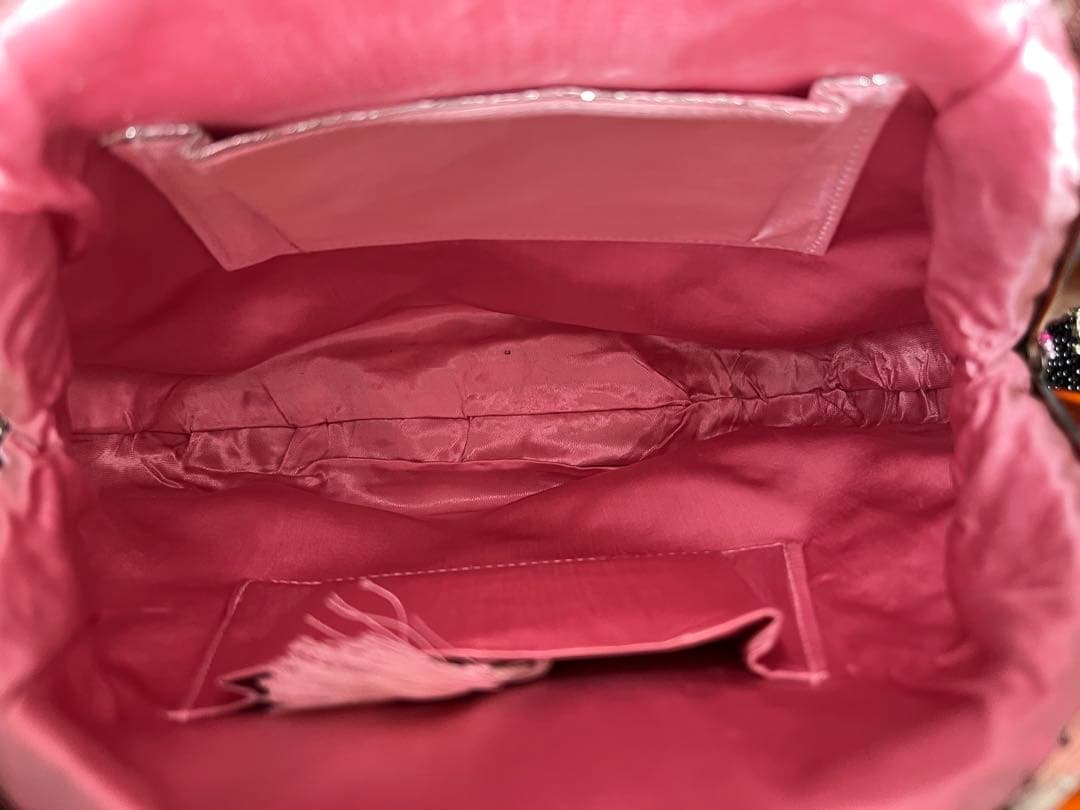 ビンテージ　ビーズバッグ　 花柄 総柄　ハンドバッグ 和装 洋装 フォーマル