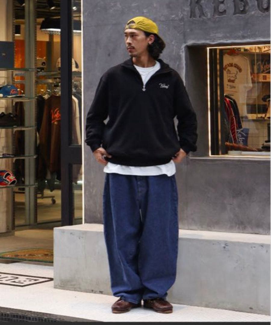 新品 KEBOZ BB LOGO HALF ZIP SWEAT PULLOVER