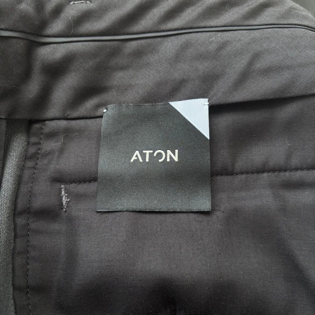 パンツ ATON BACK SATIN BASIC PANTS Gray