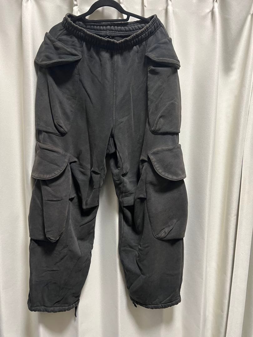 Entire Studios スウェット カーゴ パンツ ウォッシュブラック