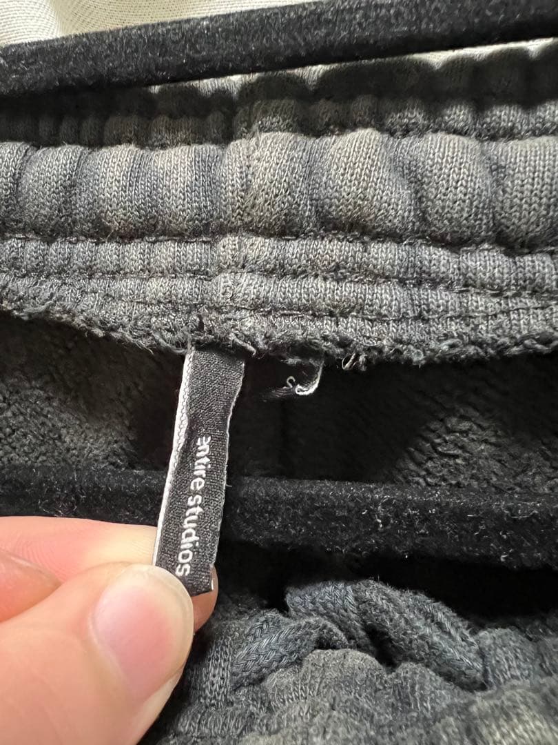 Entire Studios スウェット カーゴ パンツ ウォッシュブラック