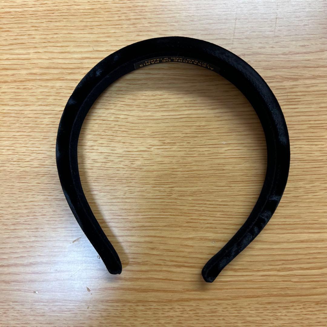 ALEXANDRE DE PARIS ベロア カチューシャ2.5cm