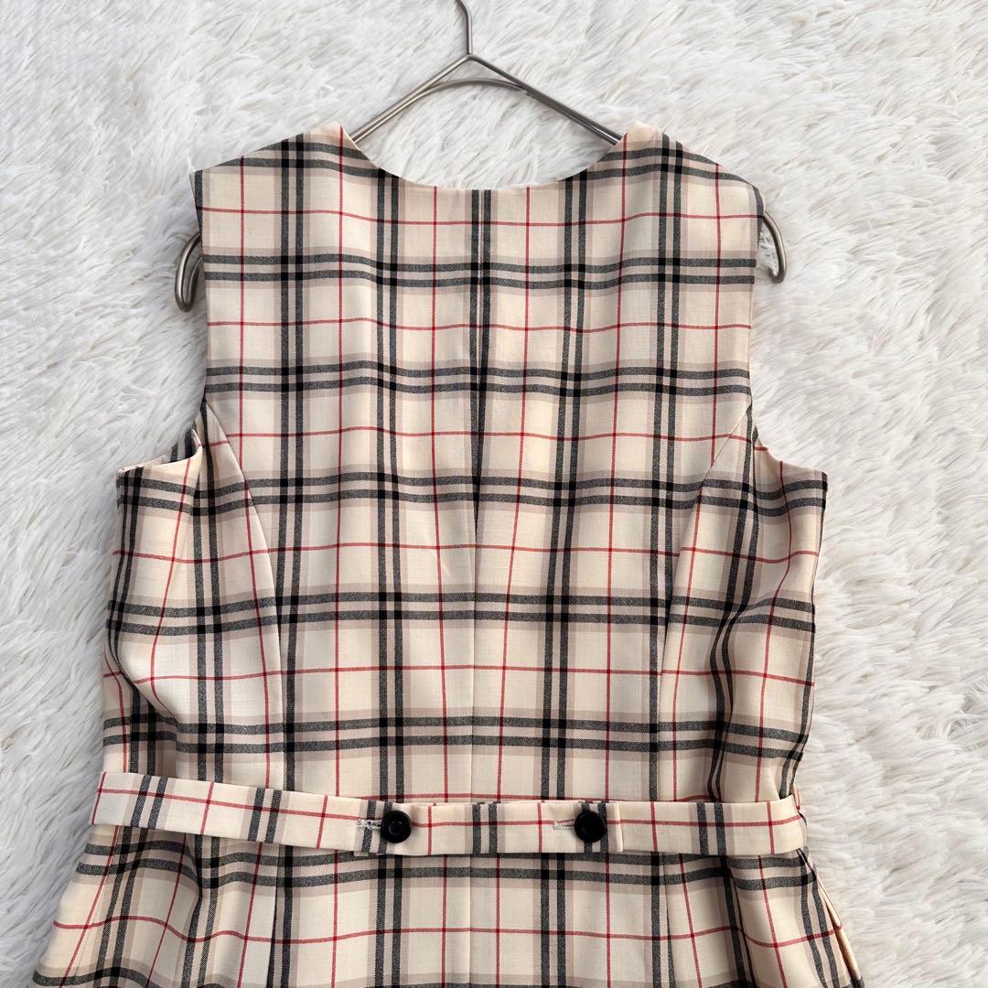 美品 バーバリー ラップワンピース ノバチェック ノースリーブ ベルト 150