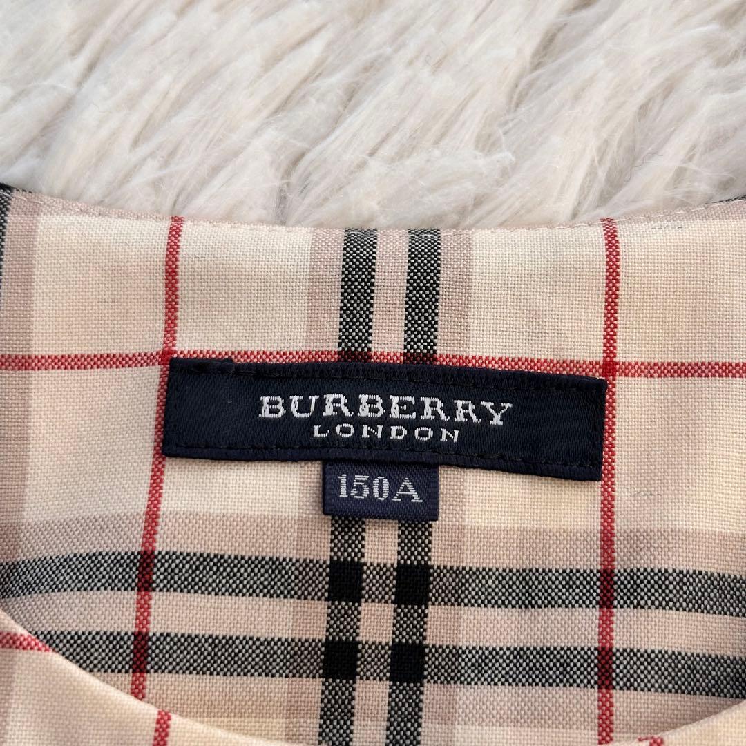 美品 バーバリー ラップワンピース ノバチェック ノースリーブ ベルト 150