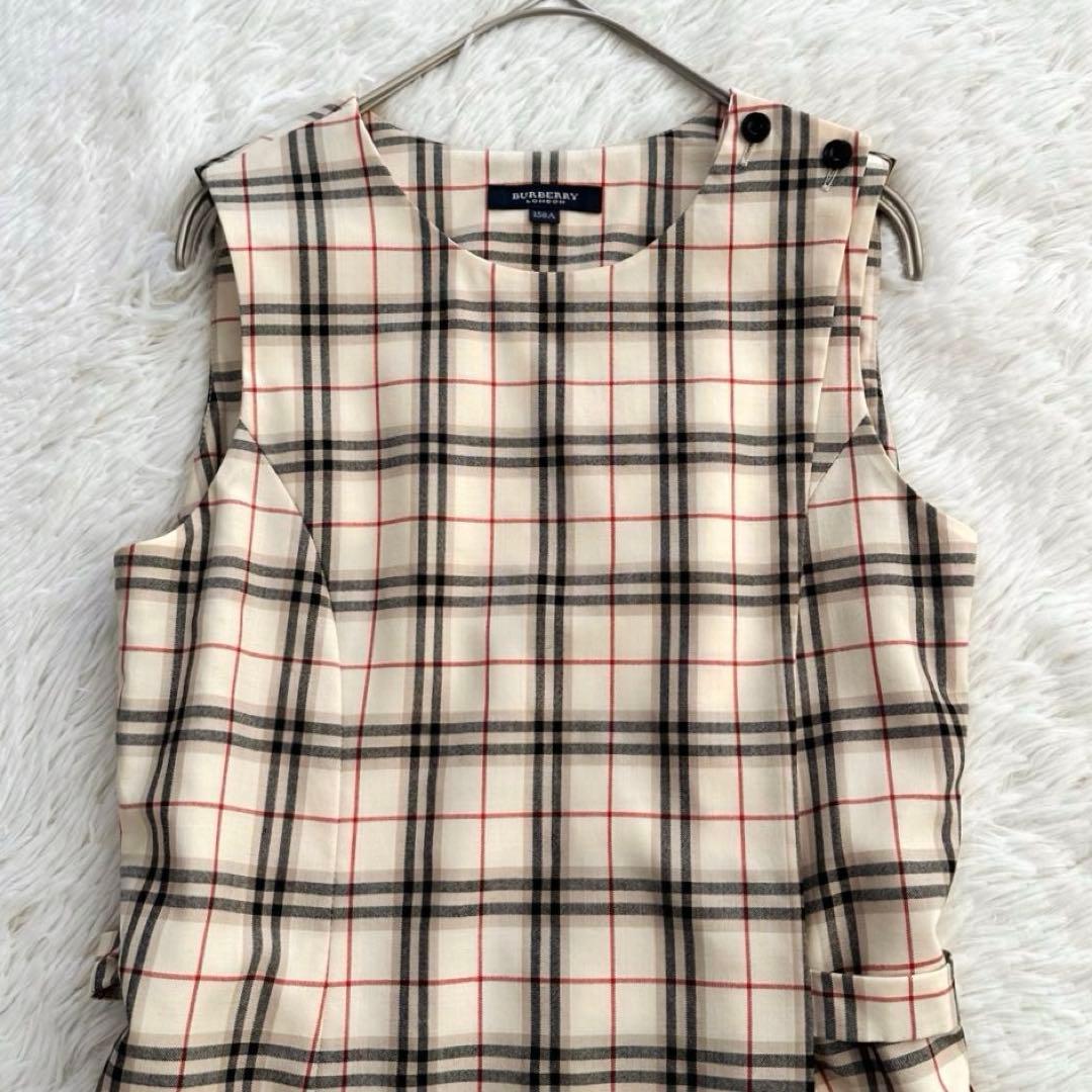 美品 バーバリー ラップワンピース ノバチェック ノースリーブ ベルト 150