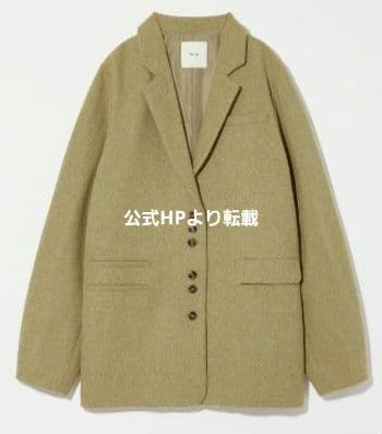 [Èaphi] ウールツイードジャケット キャメル