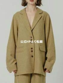 [Èaphi] ウールツイードジャケット キャメル
