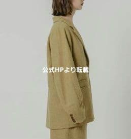 [Èaphi] ウールツイードジャケット キャメル