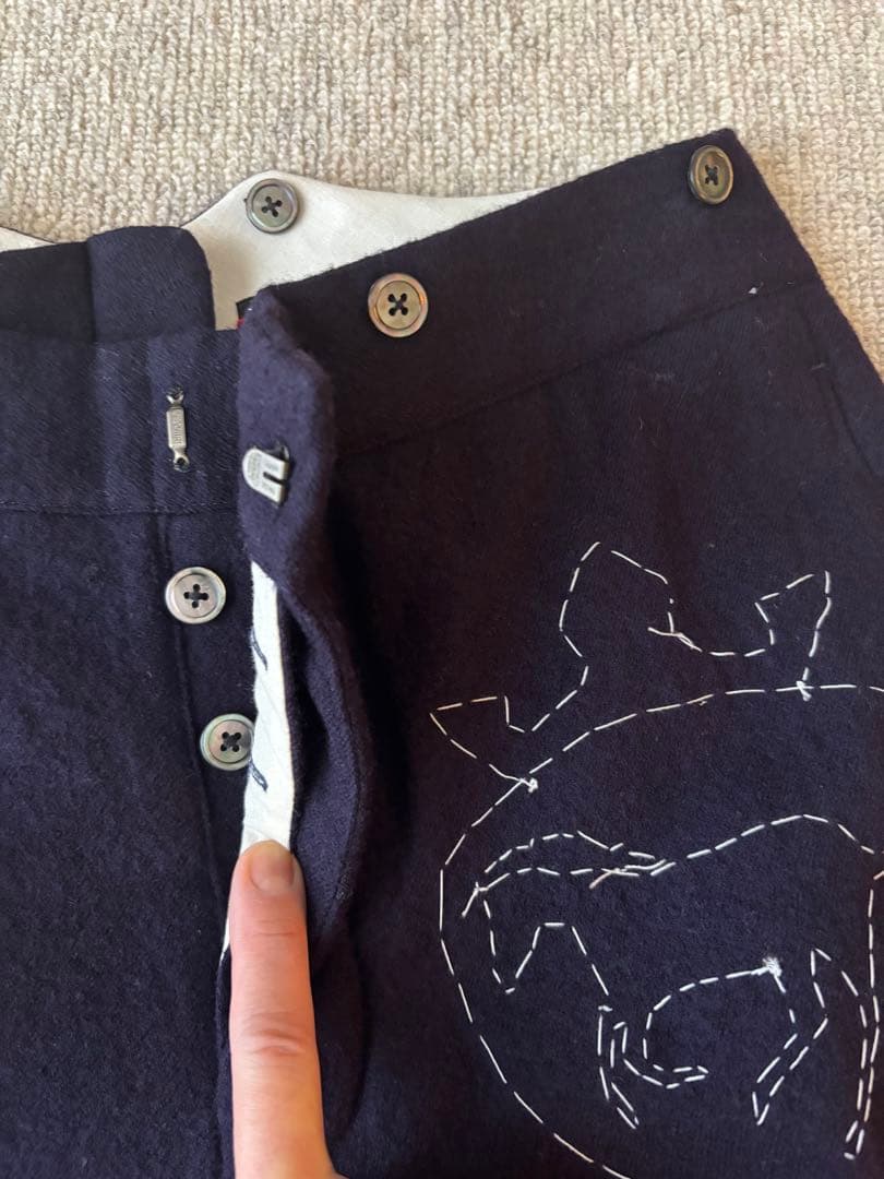 新品　towavase ネイビーパンツ　トワヴァーズ　カミオリカオリ