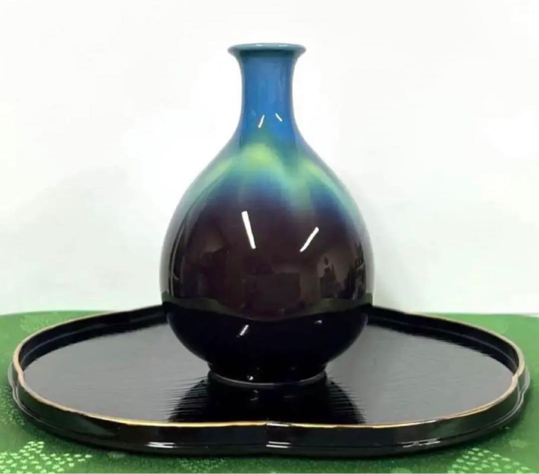 ★九谷焼★徳田三代目八十吉★花瓶★14.5㎝★新品未使用★