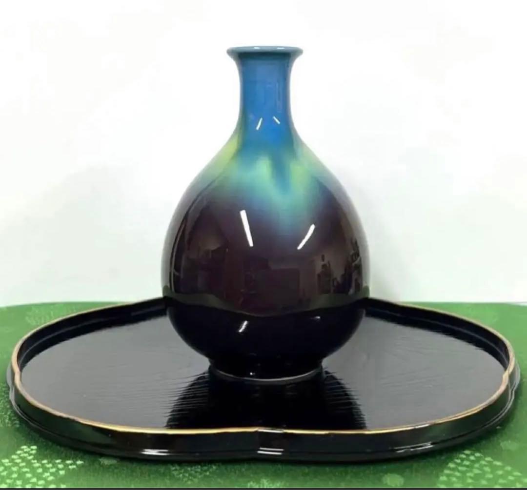 ★九谷焼★徳田三代目八十吉★花瓶★14.5㎝★新品未使用★